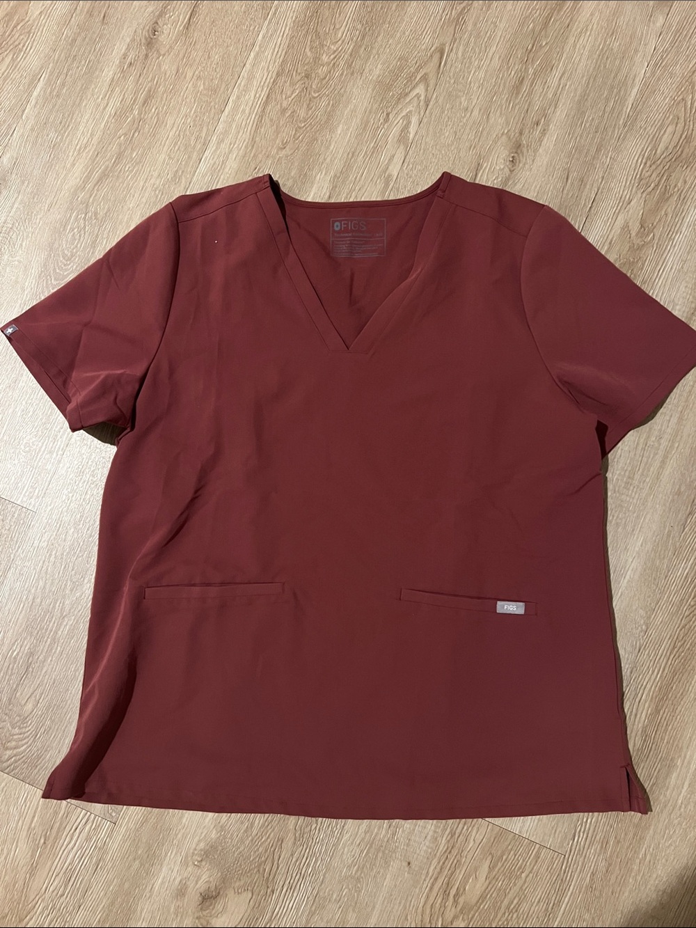 Figs Women’s Dark Cherry Casma three pocket scrub top